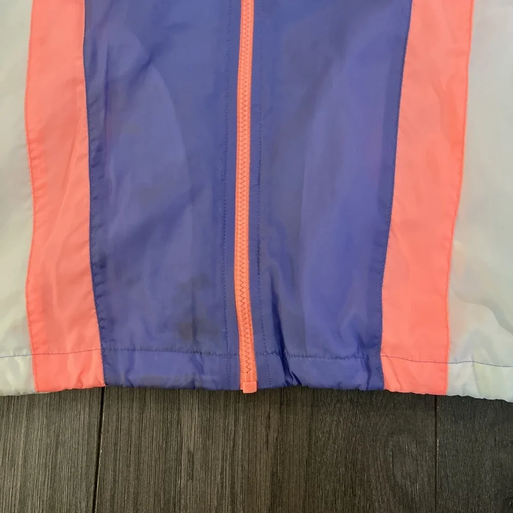 VTG Nike Womens S (6-8) Windbreaker Jacket Purple Pink White